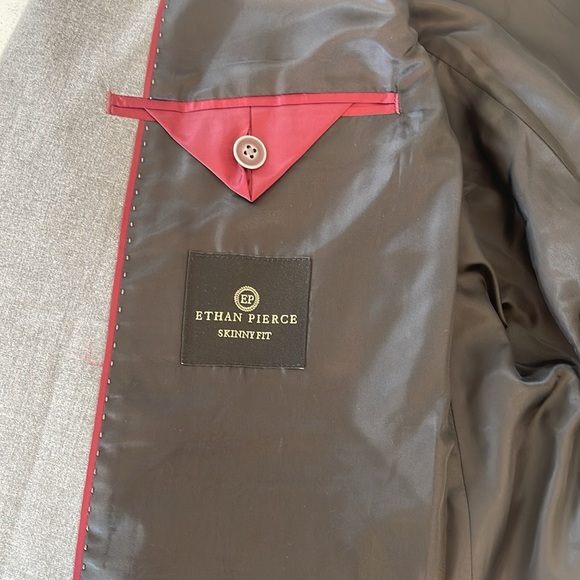 NWT Ethan Pierce Skinny Fit Gray Sport Jacket 44R - Picture 7 of 8